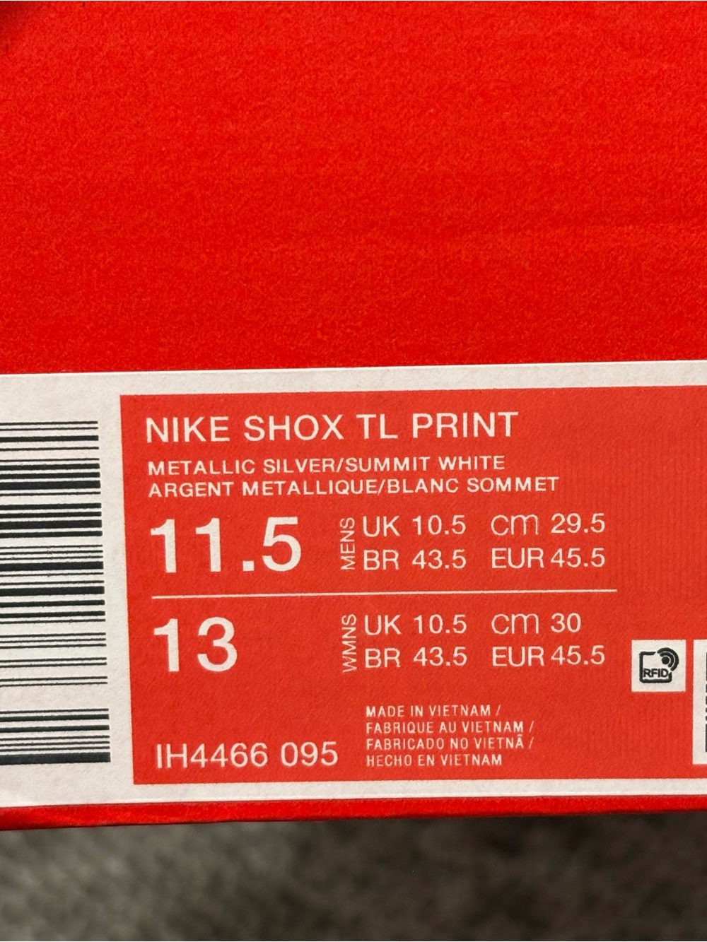 Nike Shox TL Metallic Silver Athletic Shoes Mens U.S. 11.5 NEW - Picture 5 of 6